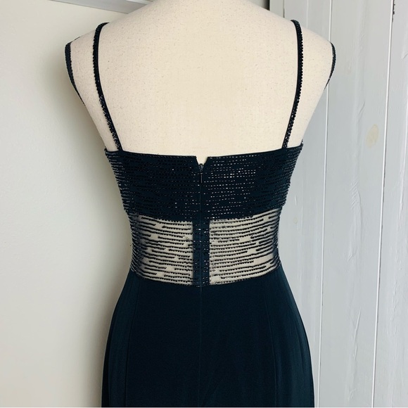 JOVANI Beautiful Black Spaghetti Strap Formal Size 2 - Picture 7 of 9